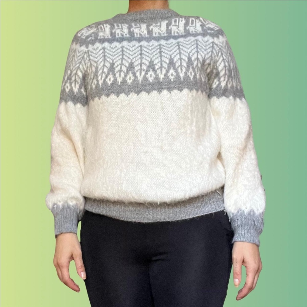 Grey alpaca sweater